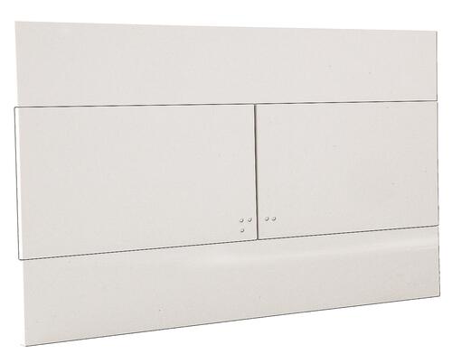 Plaque de commande 3/6 litres carrée blanche 